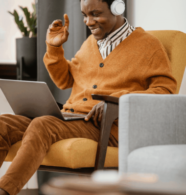 african-american-man-working-from-home 1